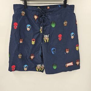 Marvel Avengers swim shorts trunks xl blue summer vacation